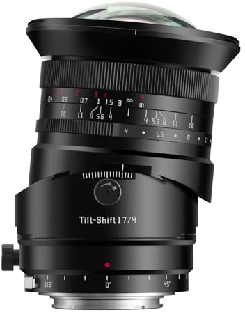 TTARTISAN Tilt-Shift 17mm F4 Objektiv für E-Mount-Kameras, Ultraweitwinkelobjektiv mit manuellem Fokus, ±8 mm Shift, 10-Blenden-Blende, ideal für Architektur und kreative Effekte