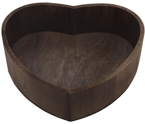 Heart Shaped Wooden Bowl Newborn Photograph Prop Coffee Baby | Photo Shoot Prop, Simple Posing Case for Baby Sessions, Wooden Build with Heart Outline