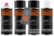 TRISTARcolor Autolack Spraydosen Set für Kunststoff Stoßstange für Daihatsu R44 Apricot Candy Orange Metallic Haftgrund Grundlack Basislack Klarlack mit Weichmacher Sprühdose