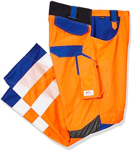 KÜBLER REFLECTIQ Warnschutz-Sommerhose PSA 2 | Warnorange/Blau | Größe 62