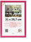 3-B Cadre de l'image ULM 21x29,7 cm (A4) - rose - cadre photo en bois, avec verre acrylique