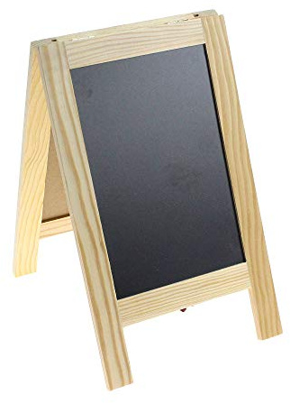 Floral-Direkt Tafel Staffelei Aufsteller 25x15cm Holz Platzkarte Menütafel Blackboard beschriftbar