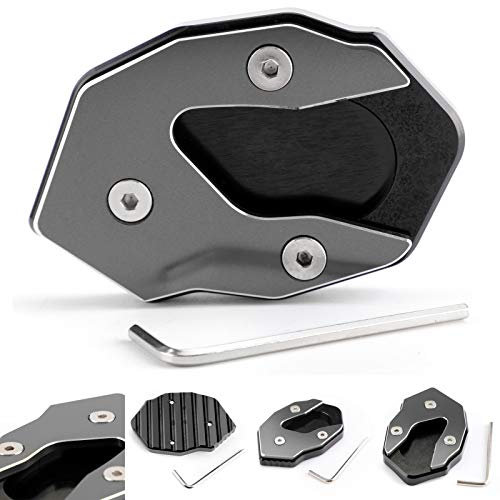Artudatech Motorrad seitenständer, Metall Motorradständer Platte Verbreiterung Fußpolster Verlängerungsplatte Fuß Ständer Platte für KAWASA-KI Versys-X 300 2017 2018