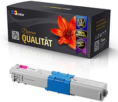 123Color Tonerkartusche kompatibel mit Oki C 301 DN C 321 DN MC 332 DN MC 340 Series MC 342 DN MC 342 DNW 44973534 Rot Magenta - Office Line Serie