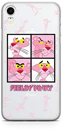 Original und Offiziell lizenziertes Pink Panther Handyhülle für iPhone XR, case Rosa Panther, Hülle, Case, Cover aus Kunststoff TPU-Silikon, schützt vor Stößen und Kratzern