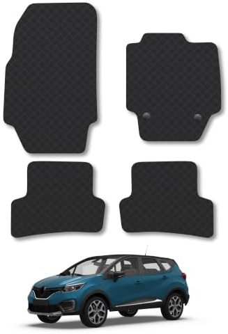 Renault Captur (2013-2020) 3mm Rubber Car Mats | Tailored Fit Durable Floor Mats Full Coverage Protection Waterproof Accessories Easy Clean Anti Slip Made in the UK