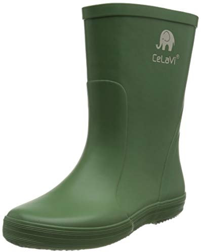 Celavi Basic Wellies Solid, Stivali in Gomma, Verde, 28 EU