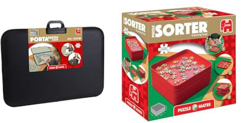 Portapuzzle Jumbo Puzzles 01039 Puzzle Mates Portapuzzle de Luxe bis 1000 Teile Puzzlezubehör & Jumbo Puzzles - Puzzle Mates Sortierschalen - Praktische Aufbewahrung für Puzzleteile