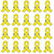 WANDIC 20 Broches à Ruban Jaune, Épingles en Métal Cancer des os Cancer de la Vessie Badge de soutien aux Otages, pour Conscience de l'espoir Activités d'Aide Sociale
