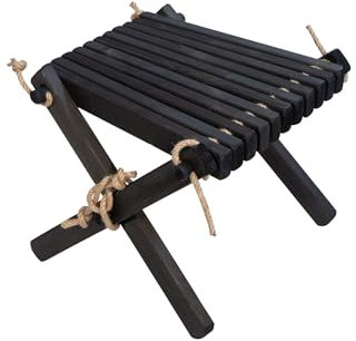 Jardinion Tavolino, sgabello pieghevole 54 x 49 x 45cm Pino nero