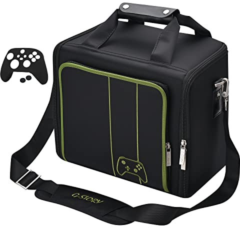 G-STORY Borsa Rigida per Xbox, Rigida Borsa da trasporto per Xbox Series X Series S, Rigida Borsa da viaggio, Custodie per Xbox Series X / S Console, Accessori, Controller Skin*1 Inclusa