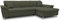 DOMO. collection Ecksofa Franzi, Couch in L-Form, Sofa, Eckcouch, Polsterecke 279 x 162 x 81 cm (BxTxH), dunkelgrün