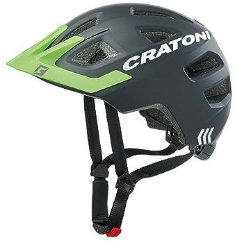 Cratoni Unisex – Babys Maxster Pro Helmet, Schwarz/Neongrün Matt, M