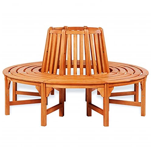 YITHOPI Baumbank Ø 160 cm,Parkbank,Gartenbank Sitzbank Parkbank Balkon Terrassenmobel Sitzbank,Gartenstuhl,Witterungsbeständig,Holz