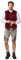 Stockerpoint Lorenzo Herren Trachtenweste, bordeaux, 46