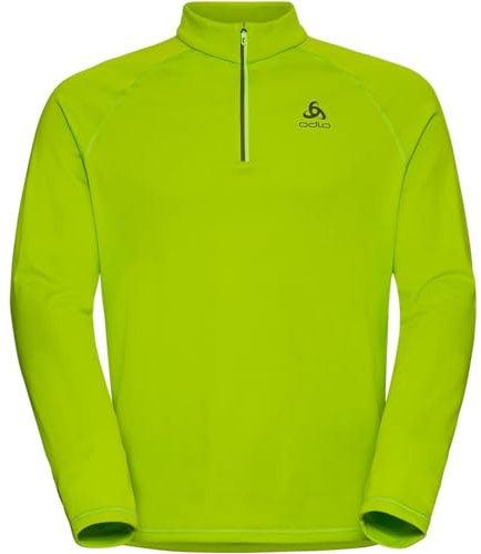 Odlo Herren Langarm Shirt mit Reißverschluss BESSO, lime green, XXL
