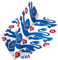 Darts Corner England Dart Flights | Officially Licensed England FA Three Lions in Standard No2 Shape (F3858) 3 Sets