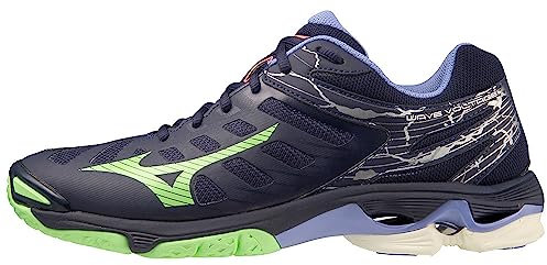 Mizuno Voltaje de Onda, Voleibol Unisex Adulto, Eveblue Techgreen Iolite, 45 EU