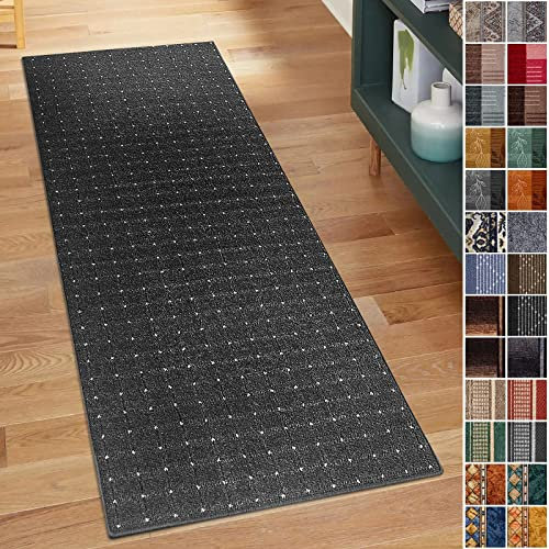 Floordirekt Teppich Läufer für Küche, Flur & Wohnraum - Teppichläufer 67 cm breite Meterware - Flurteppich - Küchenläufer - Wohnzimmer (67 x 300 cm, Rapido Anthrazit)