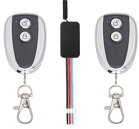 WOODGUILIN Interruttore radio DC 12 V, telecomando senza fili, DC 5 V/12 V/24 V, 3 A, mini interruttore a 1 canale, per strisce luminose, serrature elettriche, campane di allarme