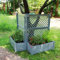 NYVI Pflanzkasten NYVIGreen 100x43x140 cm 110 Liter mit Spalier 2er Set - Pflanzkübel aus wetterfestem & recyceltem Kunststoff - Blumenkasten - Pflegeleicht, Montage ohne Werkzeug, Farbe:Grau