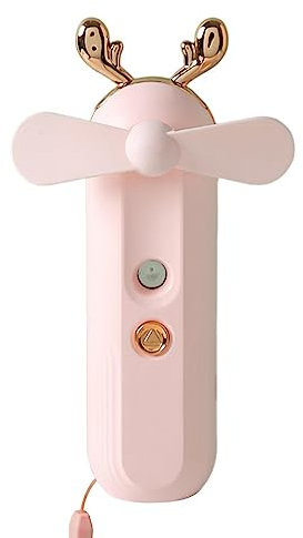 MISOYER Mano con Agua nebulizada, pulverización Compacto, Ventilador silencioso enfriamiento portátil 2 en 1 para el Trabajo, la Escuela, el Campamento, el Viaje