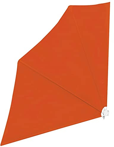 SKM Faltbarer Balkonfächer Terracotta-Rot 140×140 cm,3 KG,41581,Color: Orange