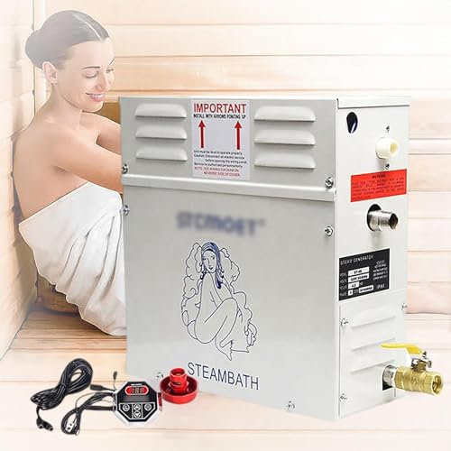 Roboraty Genießen Sie das ultimative Saunaerlebnis mit dem Dampfbadgenerator – ideal für Saunabäder, türkische Duschen und den Heimgebrauch – Einstellbarer Temperaturbereich 35–55 °C, 220 V,6KW
