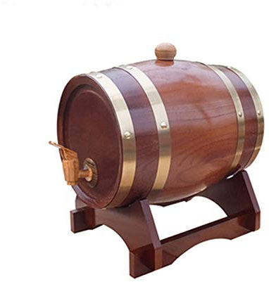 Pure Oak Barrels, 5L/10L Natural Black Vintage Wood Oak Timber Wine Barrel - Ideal for Wine & Spirits Aging, Storage, or Draft Beer