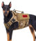 AIWAI Taktisches Hundegeschirr mit Griff für große Hunde, 2X Metallschnalle, Hund MOLLE Weste mit Taschen, Kein Zug Verstellbare Easy Control Hundeweste Geschirr für Training (Khaki, XL)