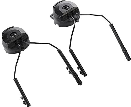 Yheonver Helmet Fast Rail Mounts Headset Rail Adapter Headset Holder Set Helmet Rail Suspension Bracket Helmet Accessories-Black