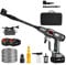 ONEVAN Idropulitrice a Batteria 21V, Pistola Portatile 80bar 6-in-1 Alta Pressione Senza Fili Con 6Ah Batteria e Caricabatterie, per Auto