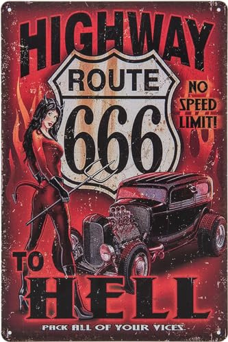 30 x 20 cm Blechschild Route 66 Deko Schild