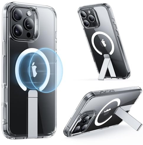 ESR for iPhone 16 Pro Case with Stand, Compatible with MagSafe, Magnetic Kickstand Case for iPhone 16 Pro, Military-Grade Protection Shockproof Case, Boost Series, Clear