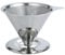 Stainless Steel Pour Over Coffee Dripper,Double Mesh Coffee Filter Metal Cone Filter,Paperless Reusable Coffee Filter Coffee Maker 1-2 Cups With Non-slip Cup Stand (Double mesh 1-2 cups silver)