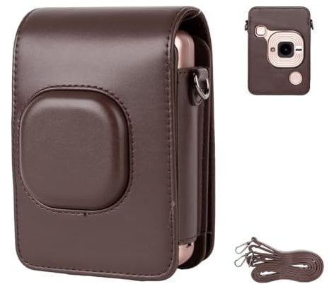 Rieibi Kameratasche aus PU-Leder für Mini LiPlay Sofortbildkamera, für Mini Liplay Hülle mit verstellbarem Riemen