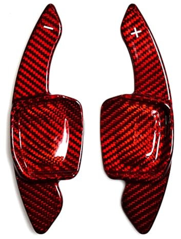 HBIS Auto Palette Cambio Compatibile con per Golf 8 MK8 per GTI per R-Line 2020 2021 2022 2023 Auto Volante in Fibra di Carbonio Paddle Shifters Estensione Modifiche Interne(Carbon Black)