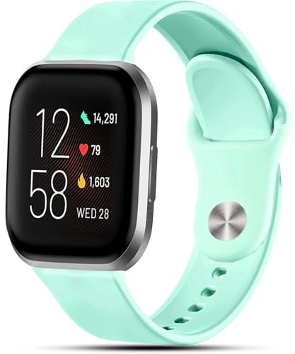 VELULYX Silikonarmband kompatibel mit Fitbit Versa 2/Fitbit Versa/Fitbit Versa Lite, Sportarmband für Herren Damen