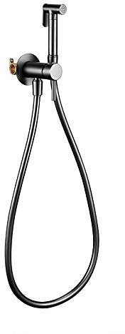 WZZXJQNRHF Handheld Bidet Sprayer for Toilet with Hot and Cold Water, Bathroom Cloth Diaper Sprayer Set Brass Portable Bidet Sprayer Kit with PVC Shower Hose/Grey