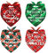 Hundehalstücher mit Aufschrift Merry Christmas, lustiges Hunde-Halstuch, klassisches Dreieck, kariert, Weihnachts-Bandanas für Hunde, Haustier-Zubehör, Dekoration, 4 Stück