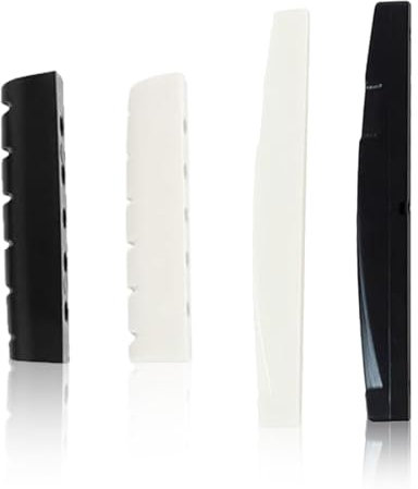 BDEPSTR 4 Stück Buffalo Knochen Sattel Brücke Nut Steg Set Für klassisch Gitarren, 6 Saiten Gitarrenteile Knochen Steg Sattel Sattel Mutter