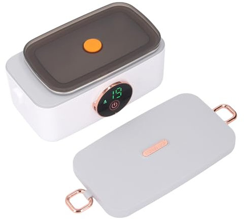 60W Electric Lunch Box Heated 1000ml, Portable Food Warmer Box with 16000mAh Battery, Quick Heating, Leakproof, USB Charging, 5 Level Heating, Long Lasting, for Office Work, School