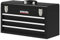 Excel 3 Drawer Tool Chest - Portable Tool Cabinet with Carry Handle & Drawers - Heavy Duty Metal Tool Box with Ball Bearing Drawers, Contains Secure Lock & Key for Safe Hand Tool Storage