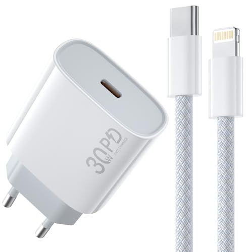 Chargeur USB C 30W avec câble de Charge pour iPhone 14