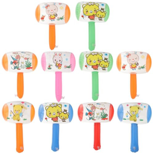 SOPOTUTU Aufblasbarer Hammer Spielzeug 8 Stück PVC Festival Party Zubehör Mit Glocke Kindergeburtstag Cosplay Zubehör