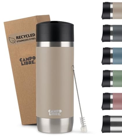 Campo Libre.® Anto I Kaffeebecher to go thermo I Thermobecher 350ml I 100% auslaufsichere Travel Mug mit One-Touch-Verschluss I Premium Coffee to go becher I Doppelwandig, hält mind. 6h heiß