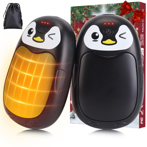 Taschenwärmer Elektrisch Handwärmer Hand Warmers Kinder USB Aufladbar 2 Pack Wärmer Akku Winter Gadgets Taschen Rechargeable Wiederaufladbar Electric Aufladen Elektro Portable 2 * 4000mAH + Beutel