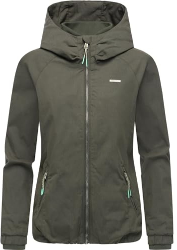 Ragwear Damen leichte Übergangsjacke kurze Blouson-Jacke mit Kapuze Dizzie A YOUMODO XS-5XL