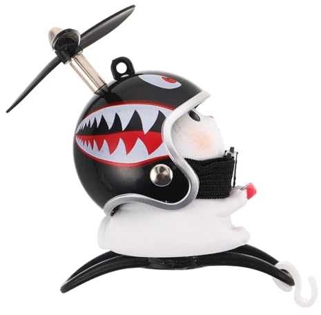 Anneome Bike Handlebar Decoration Cat Figure Resin Ornament, Black Bamboo Shark Small Cat Sculpture for Electric Bike Accessories, Cool Motorcycle Bicycle Mounted Decor for Riders