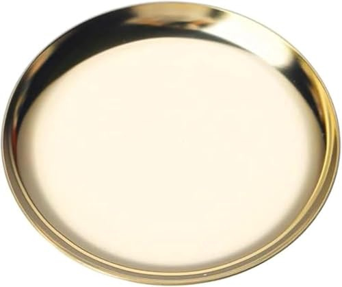 Mirror Tray Trinket Tray Jewelry Plate Round Mini Earrings Rings Bracelet Organizer Gold